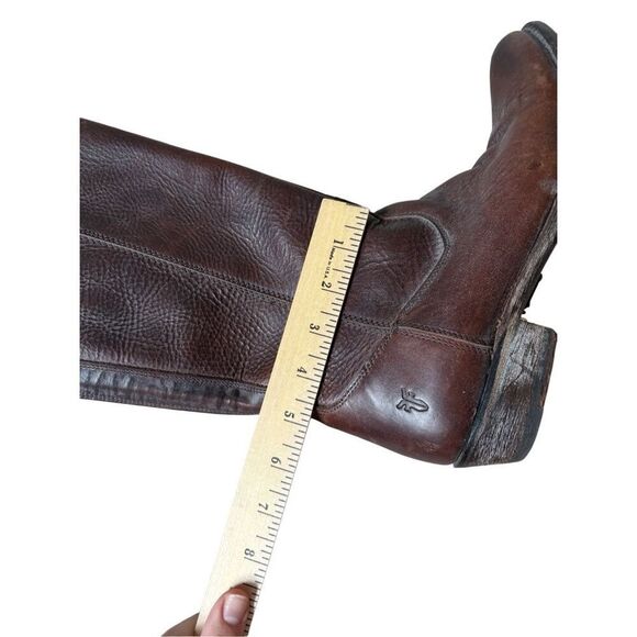 Frye Rider Pull On Leather Boots size 7.5 Brown - Picture 8 of 11